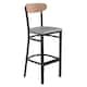 Option Natural Birch Wood Back/Gray Vinyl Seat