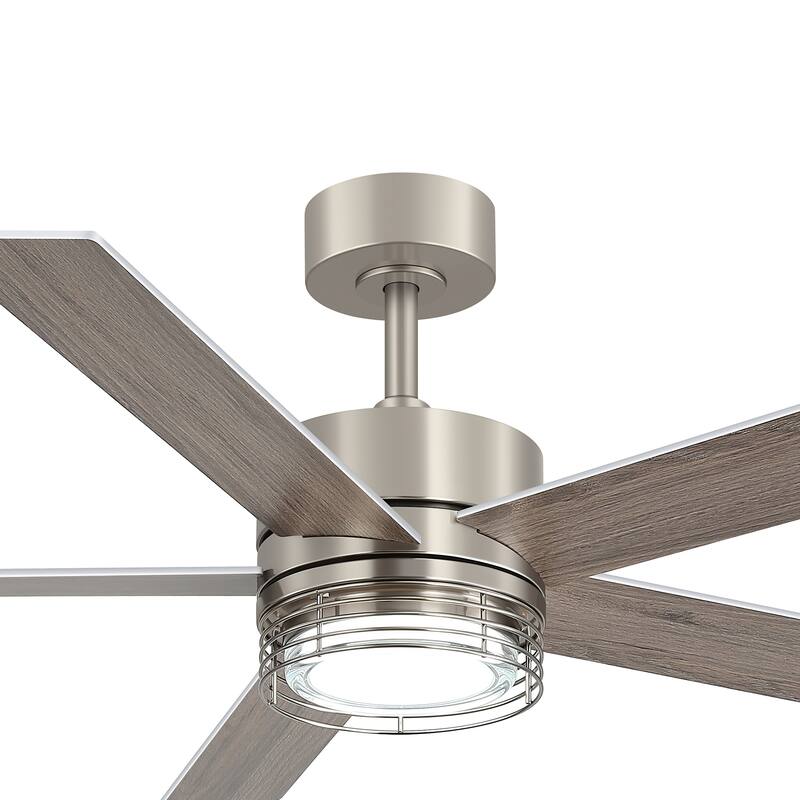 72/52-inch Reversible 8/5-Blade Dimmable LED Ceiling fan with Light and Remote