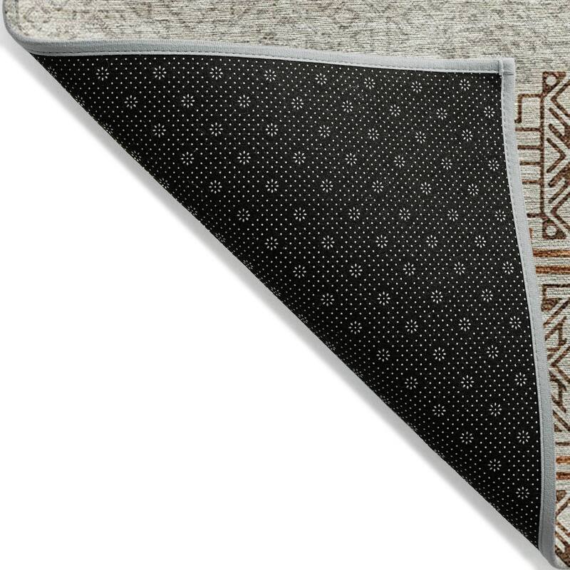 Machine Washable Indoor/ Outdoor Moroccan Boho Chantille Rug