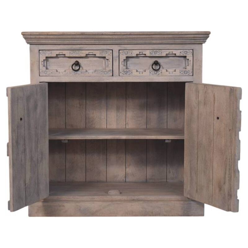 Artisan Furniture Solid Wood Jaipur Lattice Sideboard,2-Doors,2-Drawers