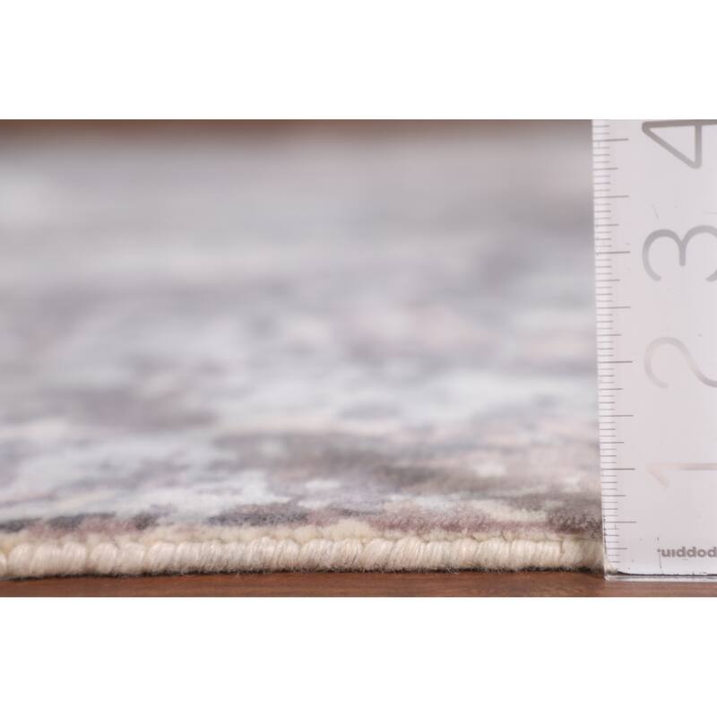Abstract / Modern Area Rug Handmade Wool Carpet - 5'11"x 8'11"