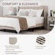 preview thumbnail 28 of 70, Spruce & Spring Eleanor Upholstered Platform Bed Frame with Vertical Stripe Headboard