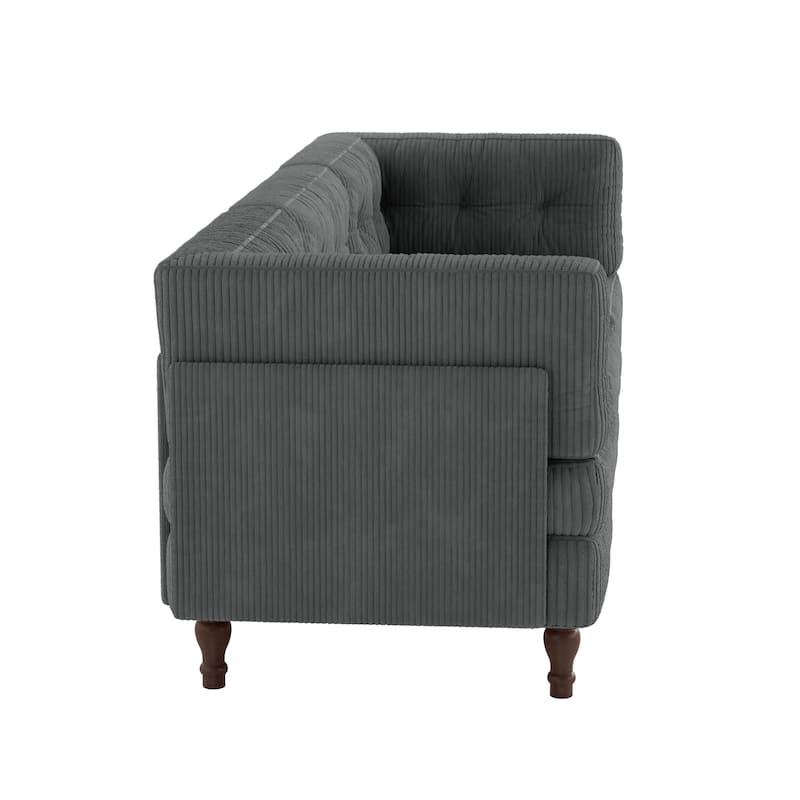 Oversized Modular Sectional Corduroy Fabric Tufted Sofa