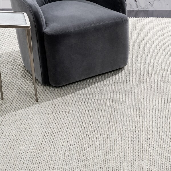 Ben Soleimani Braided New Zealand Wool and Viscose Hand Woven Rug