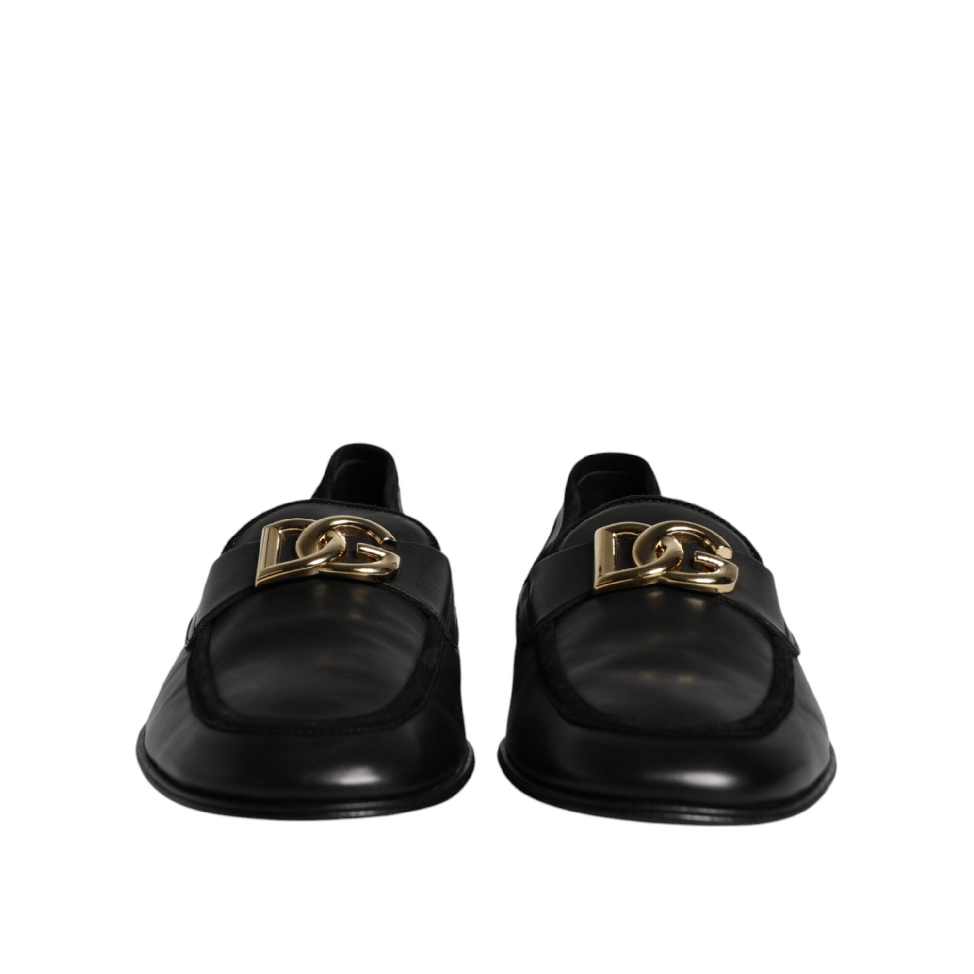 Dolce & Gabbana Black Satin Logo Slip On Flats Loafers Men\'s Shoes Dolce & Gabbana Black Floral Jacquard Slippers Loafers Shoes  main image 4