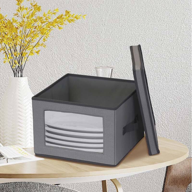 Household Essentials Dinner Plate Storage Box - 12.0"L x 12.0"W x 8.5"H