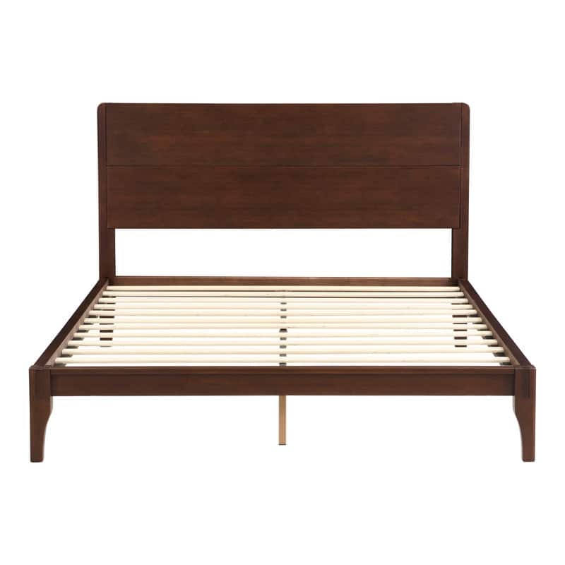 Mid-Century Modern Full/Queen/King Size 12 Inch Bamboo Wood Platform Bed