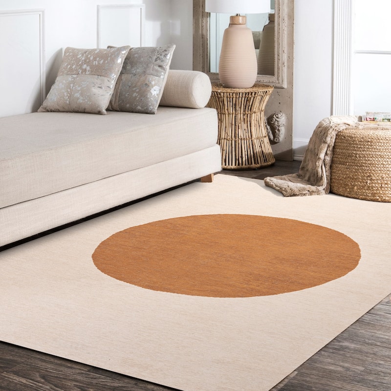 JONATHAN Y Demie Bohemian Textured Weave Floral Machine Washable Area Rug