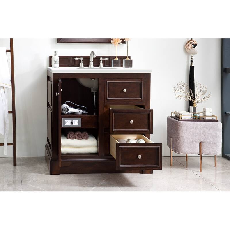 James Martin Vanities 825-V36-3WZ De Soto 36" Free Standing Single