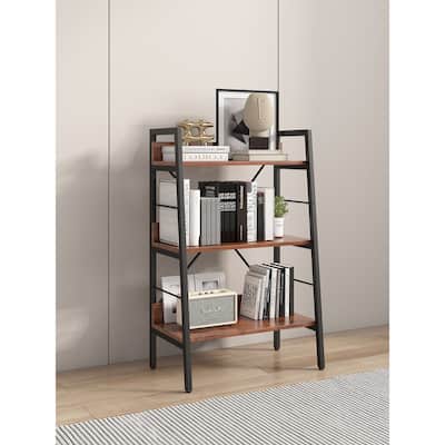 3 LAYER DISPLAY Bookshelf ,H Ladder Shelf Storage Shelves Rack Shelf Unit Metal Frame