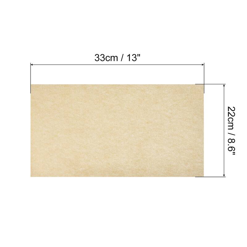 Parchment Paper Sheets, 100pcs Rectangle Non Stick Baking Paper, Brown - Brown