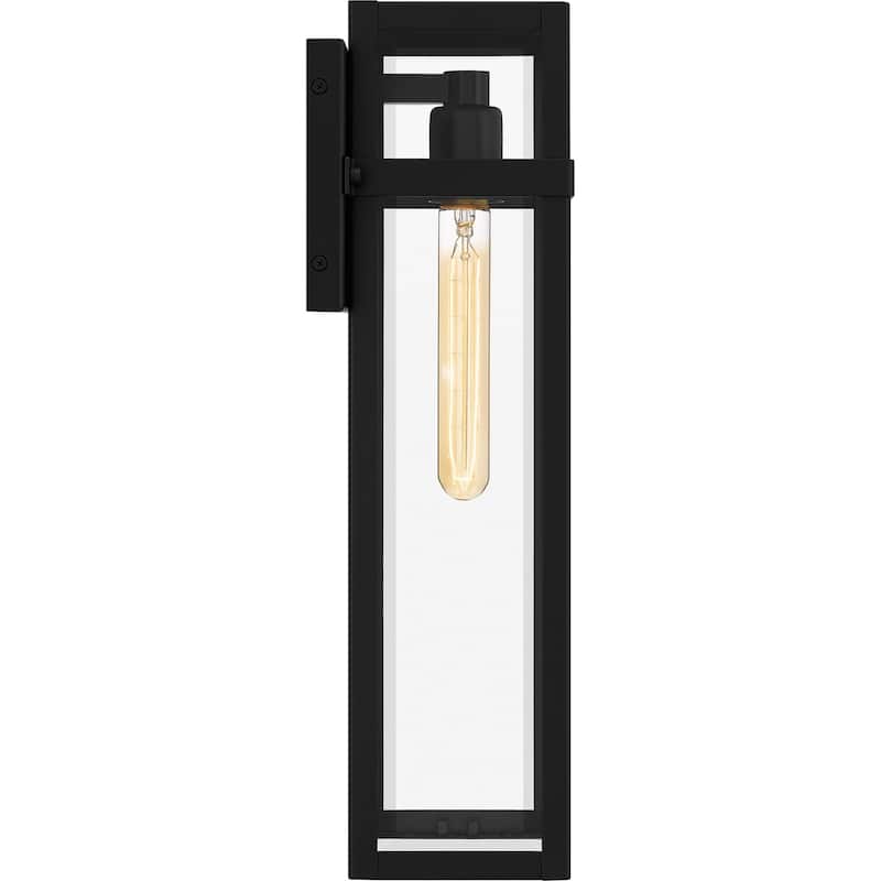 Vanessa 1-Light Matte Black Outdoor Wall Lantern