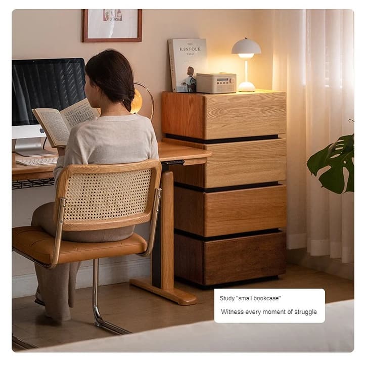 Farmhouse Wood Nightstand Modular Bedside Cabinet, Free Combination