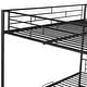 preview thumbnail 9 of 9, Black Steel Full Bunk Bed with Under Bed Shelf, Guardrails and Ladder