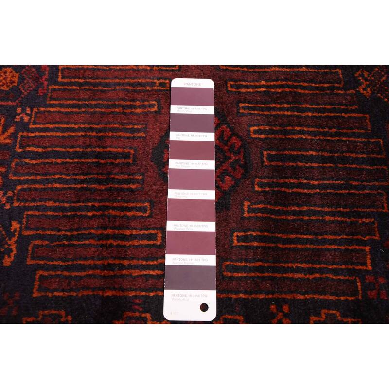 ECARPETGALLERY Hand-knotted Teimani Dark Red Wool Rug - 4'3 x 6'9