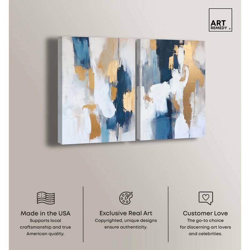 Luminous Earthson Set Canvas Set of 2 by Art Remedy, Gallery Wrapped
