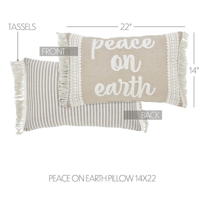 Grace Peace on Earth Pillow 14x22