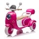 preview thumbnail 61 of 78, 12V Kids Electric Motorcycle with Rear Flip Adult Seat, Bluetooth, USB, Multi-Function Player, and Large Storage for Ages 3-6 Rose Red