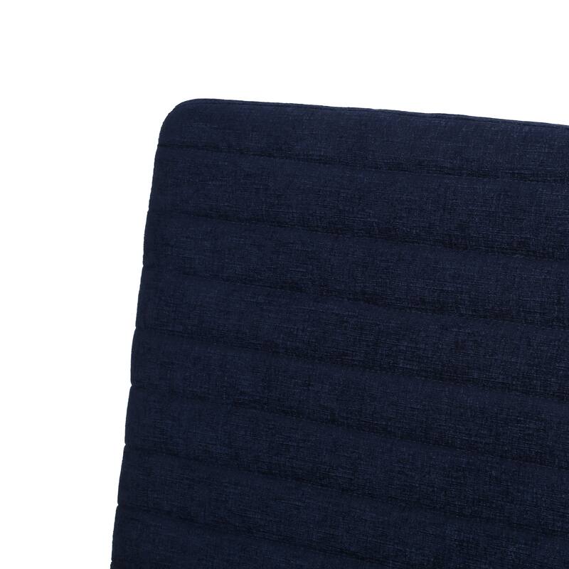 Roomfitters Fabric Wood Hand Manual Club Recliner, Comfortable Recliner for Living Room, Navy Blue