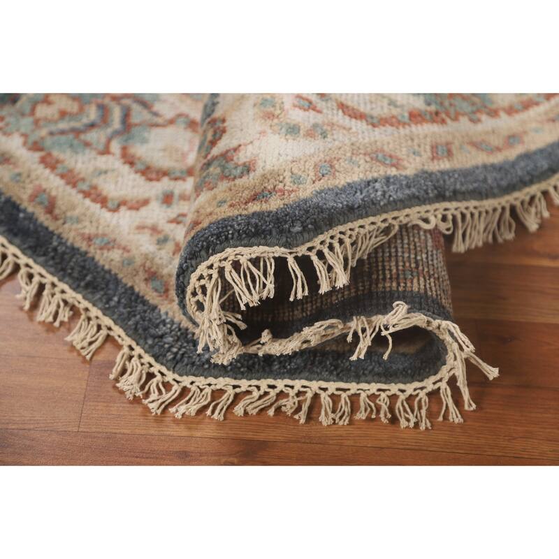 Heriz-Serapi Octagon Rug Hand-Knotted Wool Carpet - 6'0" x 5'11"