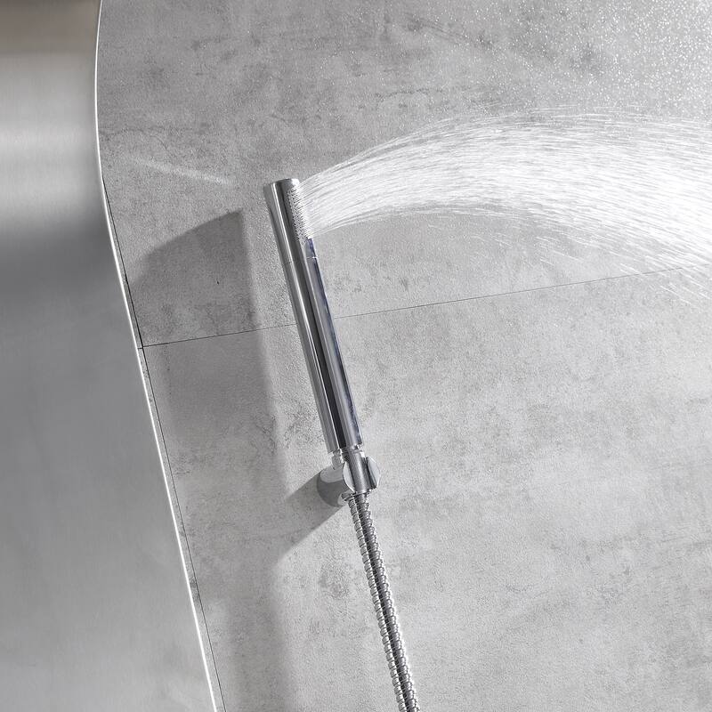 Luxier SP22-CEC 61 in. 8-Jet Waterfall Shower Panel Tower System
