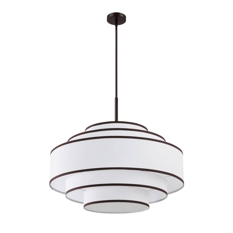 GetLedel 30 in. 7-Light Dimmable Tiered Drum Chandelier