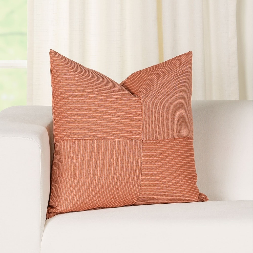 Redeem Stripe Eco-friendly 4-Patch Throw Pillow