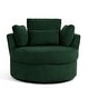 preview thumbnail 164 of 198, 41" W Oversized Accent Barrel Swivel Chair with Moon Storage Ottoman