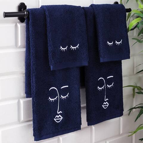 100% Turkish Cotton Benzoyl Peroxide Resistant 4 Piece Makeup & Face Towel Set