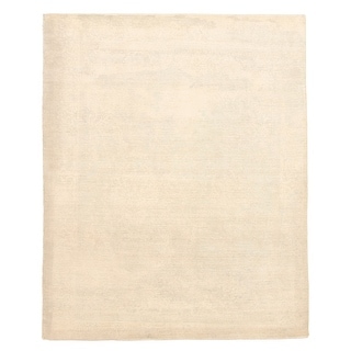 ECARPETGALLERY Hand Loomed Gabbeh Luribaft Ivory Wool Rug - 7'5 x 9'6