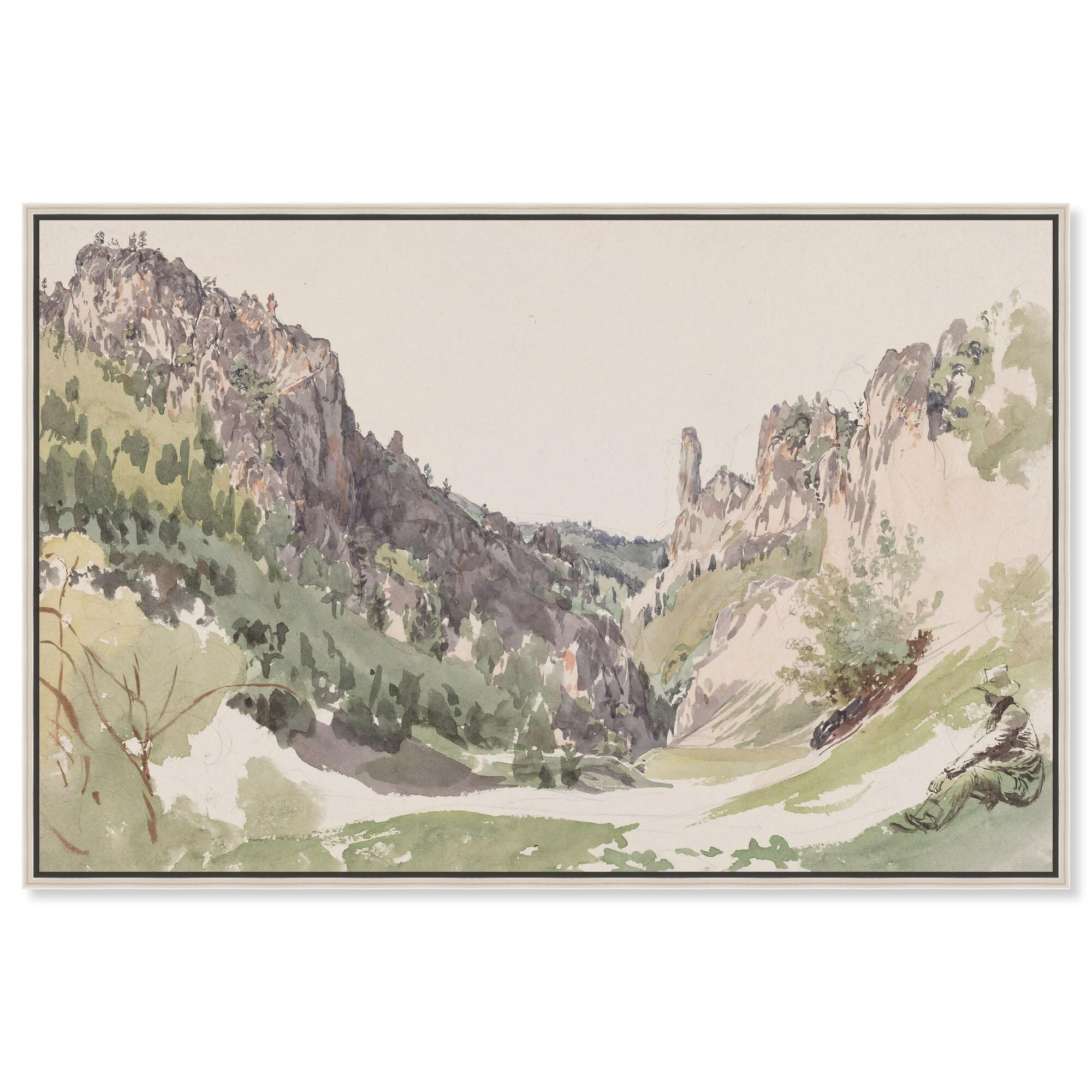 Mountain Valley Canvas Classic Landscape Art by Art Remedy