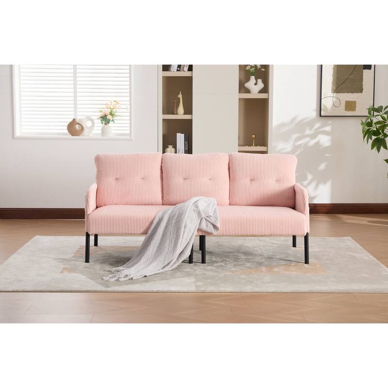 Oversized Loveseat, Modern & Plush Double-seater Sofa, Corduroy Upholstered Couch