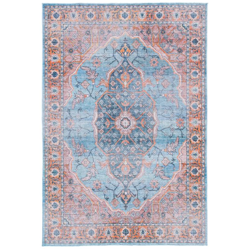 SAFAVIEH Serapi Machine Washable Nolia Medallion Distressed Rug