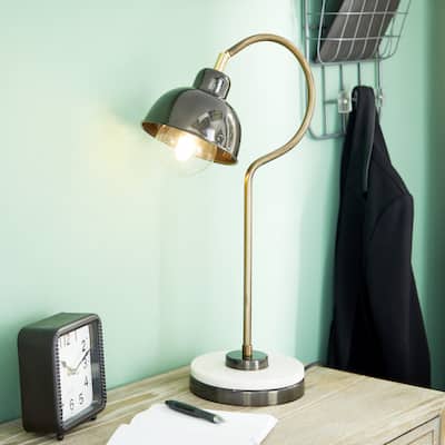 Black Metal Spotlight Room Desk Lamp - 7 x 22