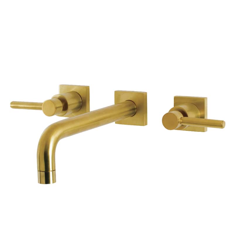 Kingston Brass Concord 3-Hole Wall Mount Roman Tub Faucet - Brushed Brass
