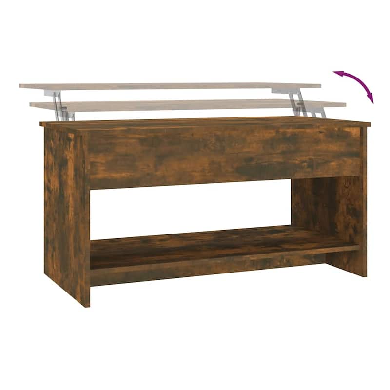 vidaXL Coffee Table Lift Top End Table Accent Side Sofa Table Engineered Wood - 40.2" x 19.7" x 20.7"