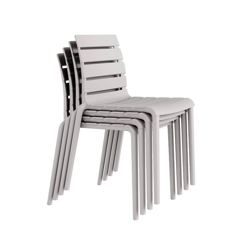 Rylan Stackable Plastic Chair for Indoors or Outdoors - Set of 2