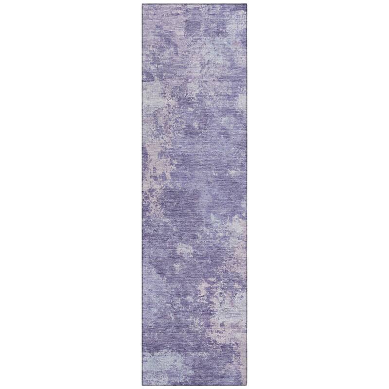 Machine Washable Indoor/ Outdoor Chic Modern Chantille Rug