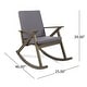 preview thumbnail 5 of 8, Acacia Rocking Chair Outdoor Use, Durable Acacia Wood, Water-Resistant Cushions, for Garden, Lawn, Backyard, Pool