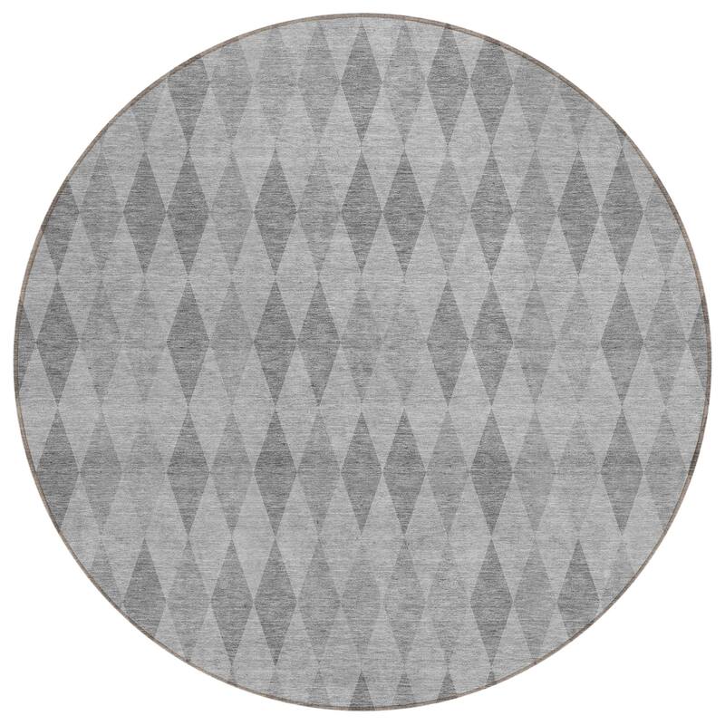 Machine Washable Indoor/ Outdoor Argyle Chantille Rug