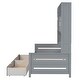 preview thumbnail 17 of 16, Modern Twin Size Wooden Daybed with 2 Drawers, and All-in-One Cabinet and Shelf,Grey