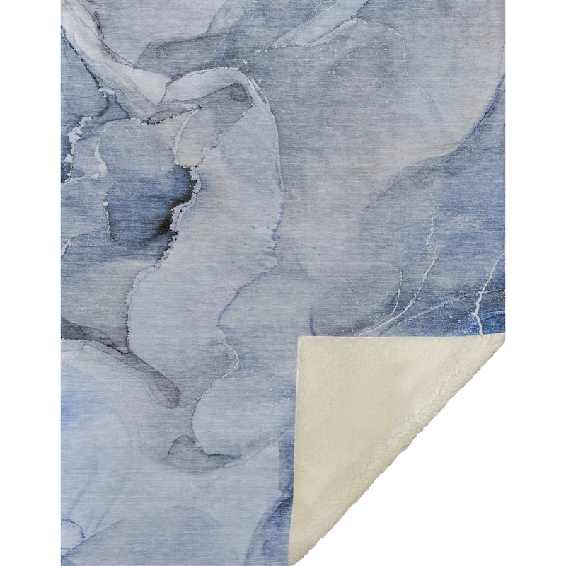 Premium Machine Washable Abstract Contemporary Sherpa Throw Blanket