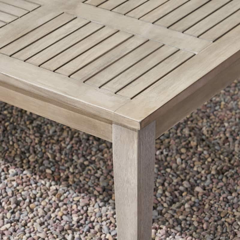 Hampton Outdoor Wood and Wicker Sofa and Coffee Table Set by Christopher Knight Home