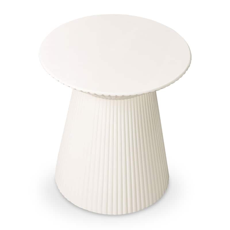 Vetra Sculptural Pedestal Concrete Side Table