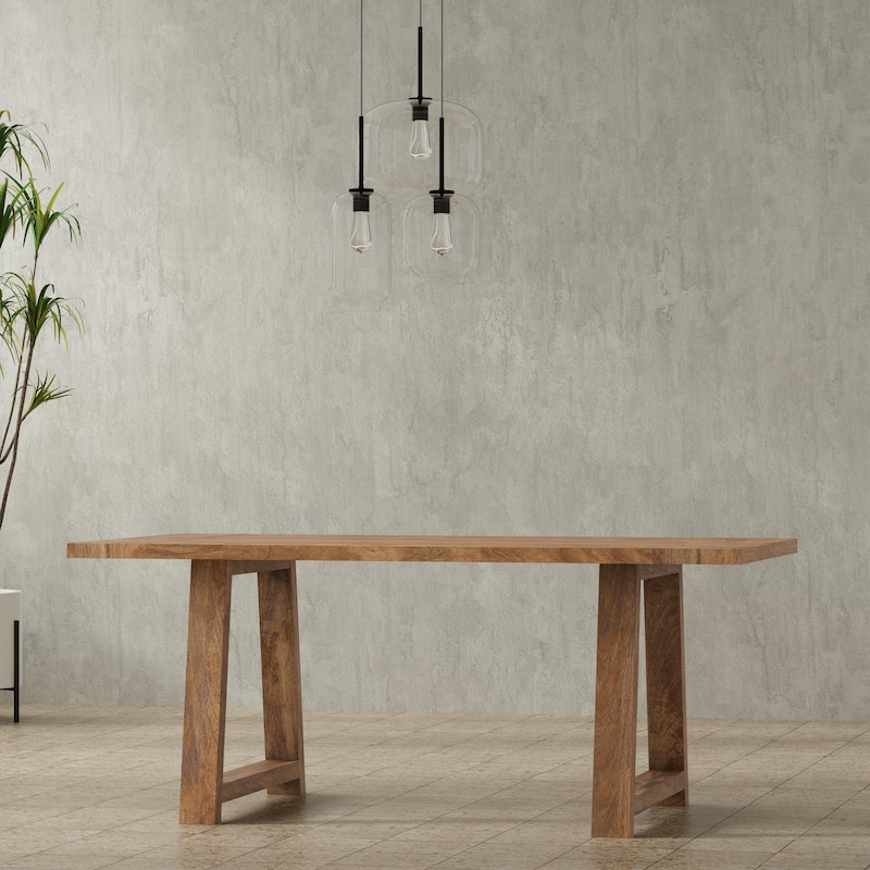 WyndenHall Aeris 72x36 inch Rectangle Modern Farmhouse Dining Table - 72 inches wide - Burnt Wax