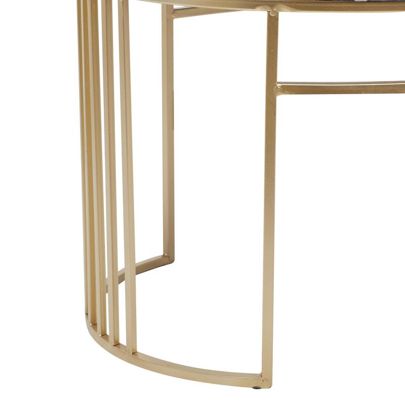 White, Black or Gray Velvet Tufted Home Bench with Gold Metal Legs