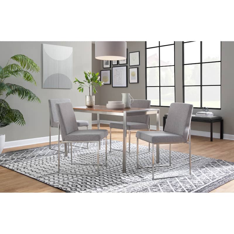 Silver Orchid Forrest High Back Stainless Steel Dining Chair (Set of 2)