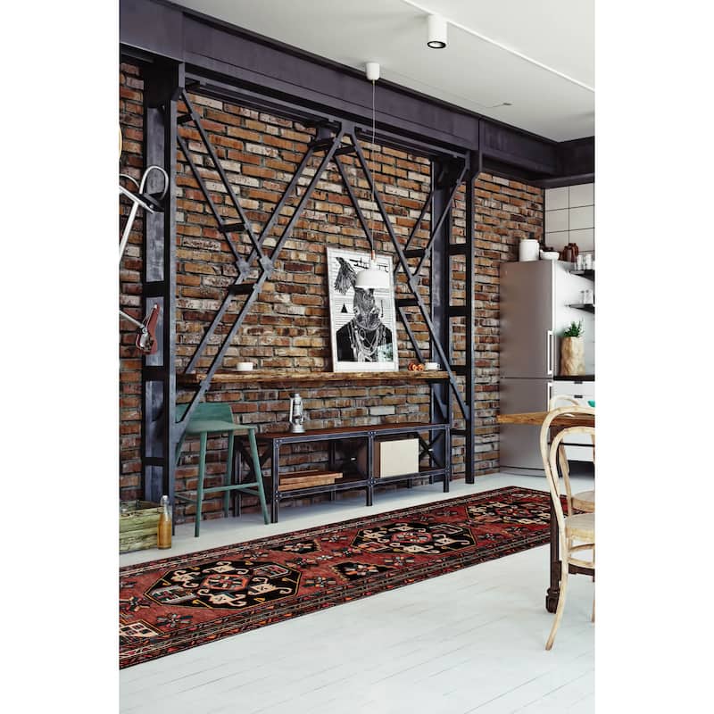 ECARPETGALLERY Hand-knotted Konya Anatolian Red Wool Rug - 3'11 x 13'5