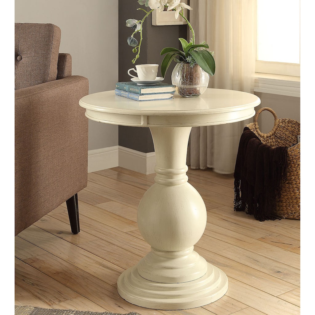 Haleigh Accent Table with Pedestal Base