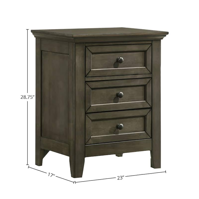 San Mateo Nightstand, 3 Drawer
